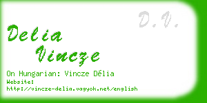 delia vincze business card